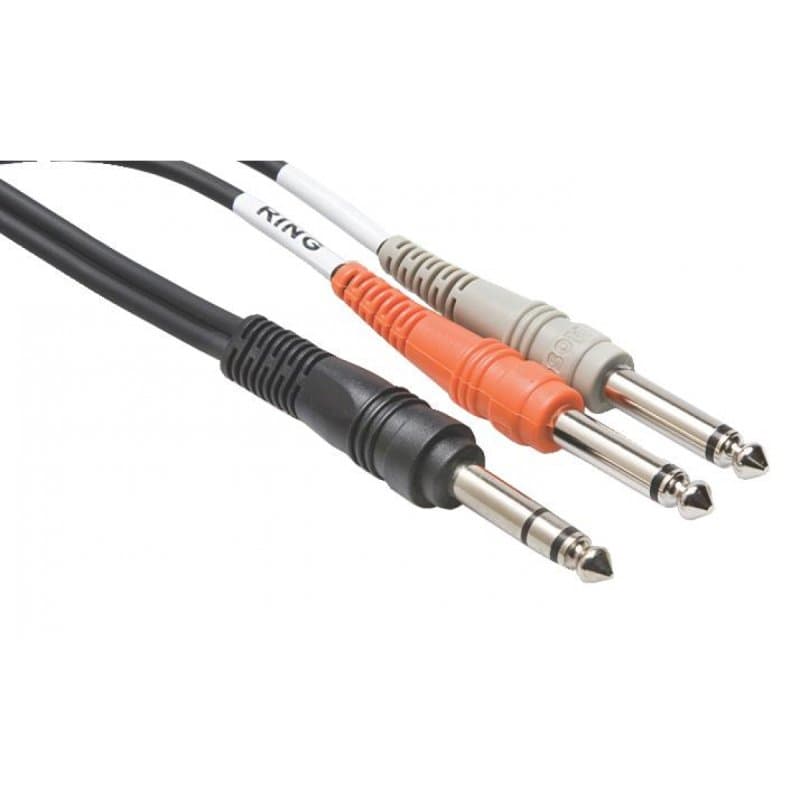 3 m Insert Cable (1/4" TRS - Dual 1/4" TS)