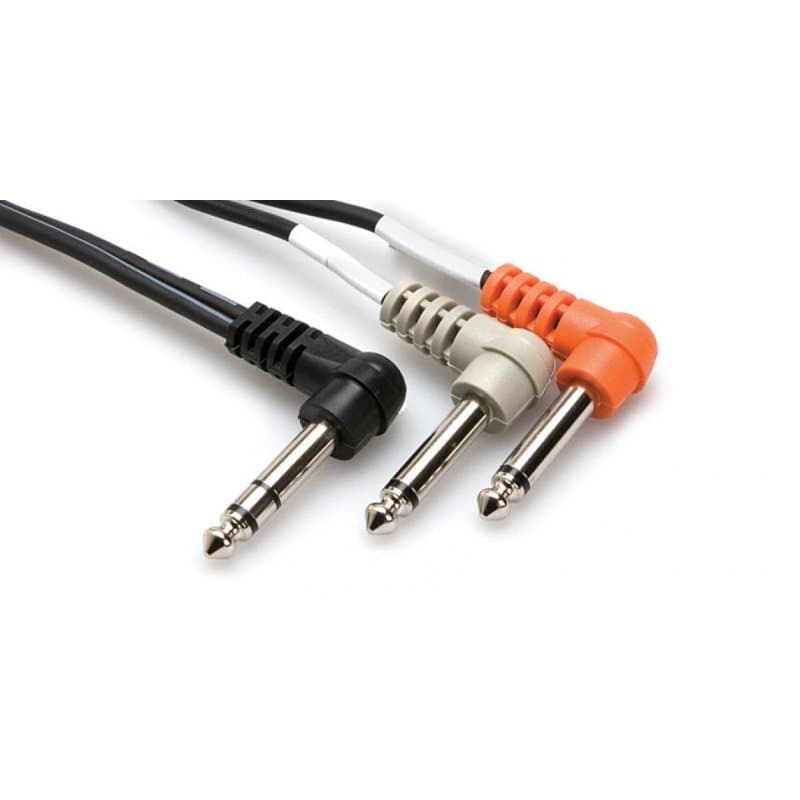 INSERT CABLE 1/4" TRS RA - 1/4" TS RA 1M
