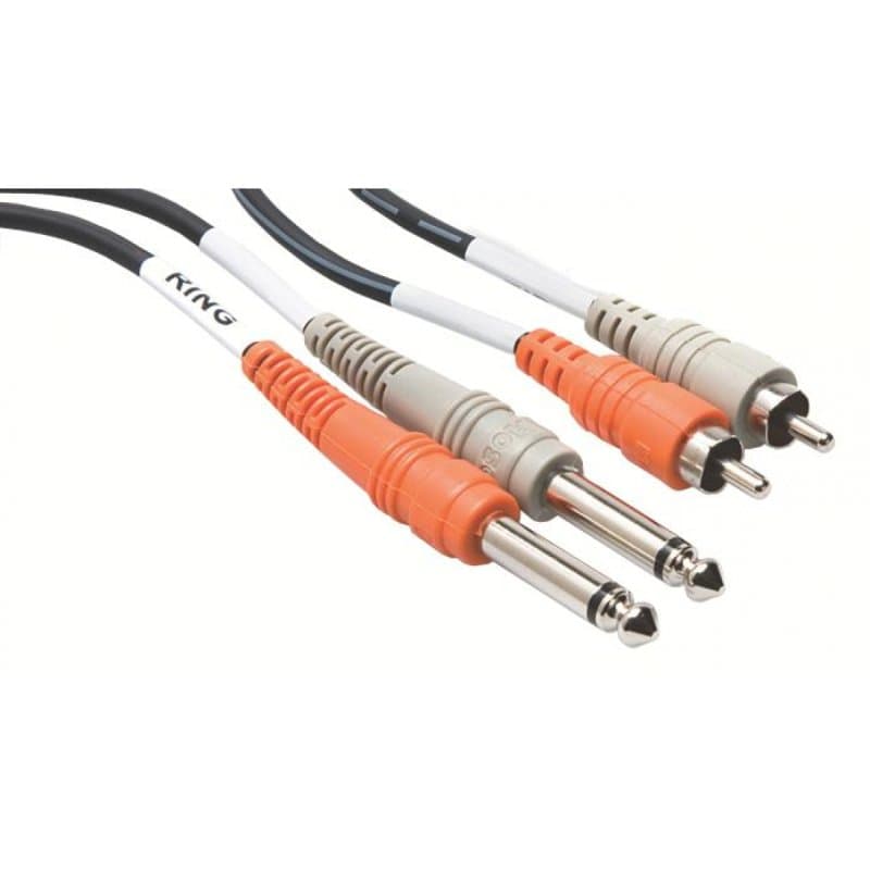 3 m Stereo Interconnect (Dual 1/4" TS - Dual RCA)