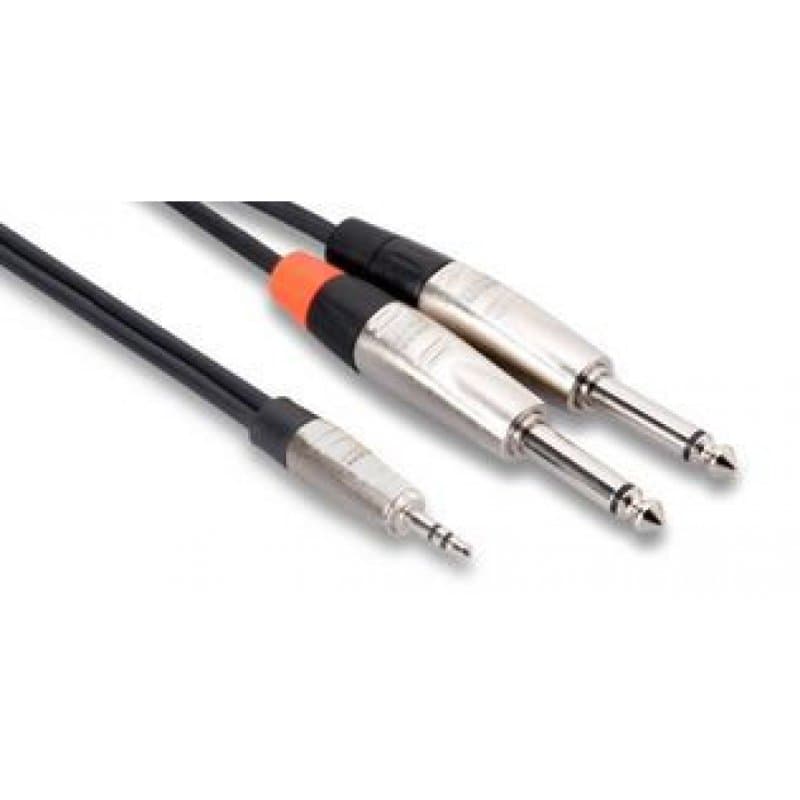 PRO Y CABLE 3.5MM TRS - 1/4" TS 3FT