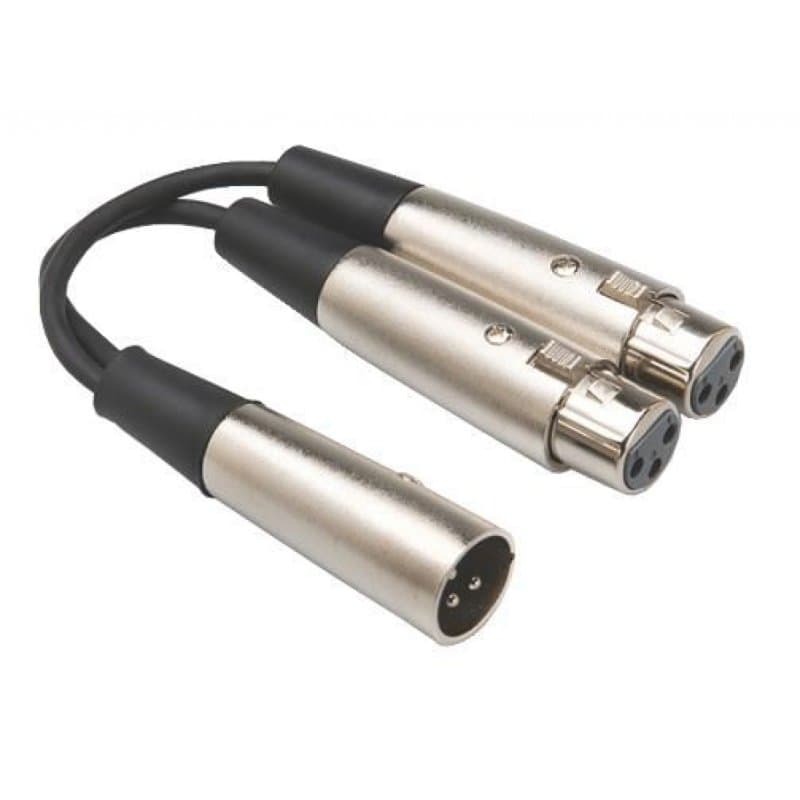 18" Y Cable (Dual XLR3F - XLR3M)