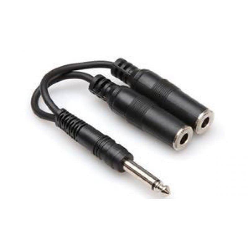Y CABLE 1/4" TS - 1/4" TSF