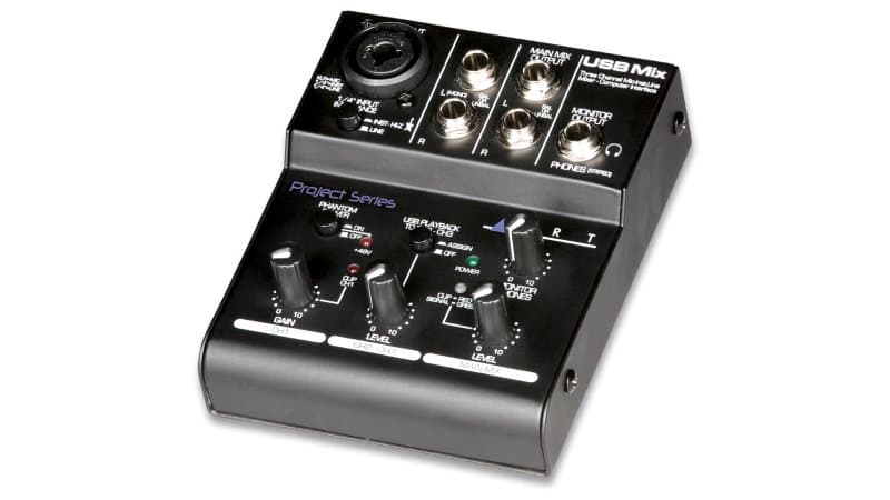 Three Channel Mini USB Recording Mixer