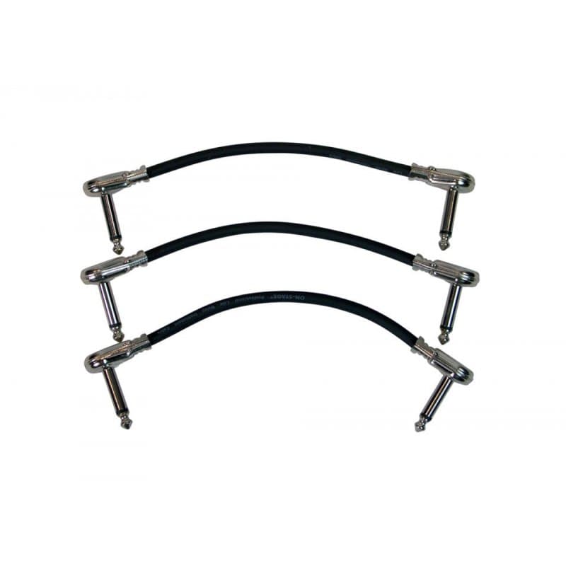 6" Patch Cable w/ Pancake Connectors (Black) - 3 Pack